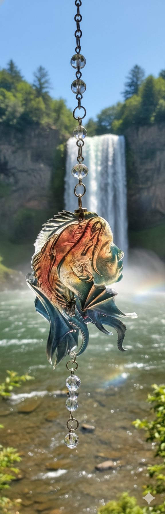 The Aura Draconis - Dragon Woman Warrior - Sun Catcher