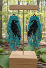 Load image into Gallery viewer, Whispers of the woods - Beaded - Raven - Earrings