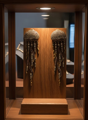 Champagne Tentacle - Jellyfish - Earrings
