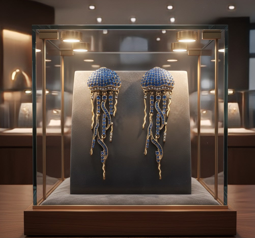 Midnight Tentacle Dangles - Jellyfish - Earrings