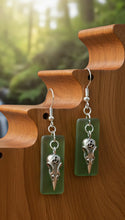 Load image into Gallery viewer, The Raven&#39;s Talisman - Triquetra - Sea glass - Earrings