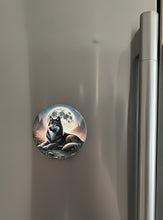Load image into Gallery viewer, The silent Watcher - Fridge Magnet - Wolf
