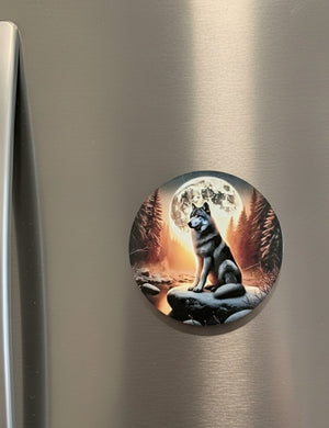 Forest Spirit - Fridge Magnet - Wolf