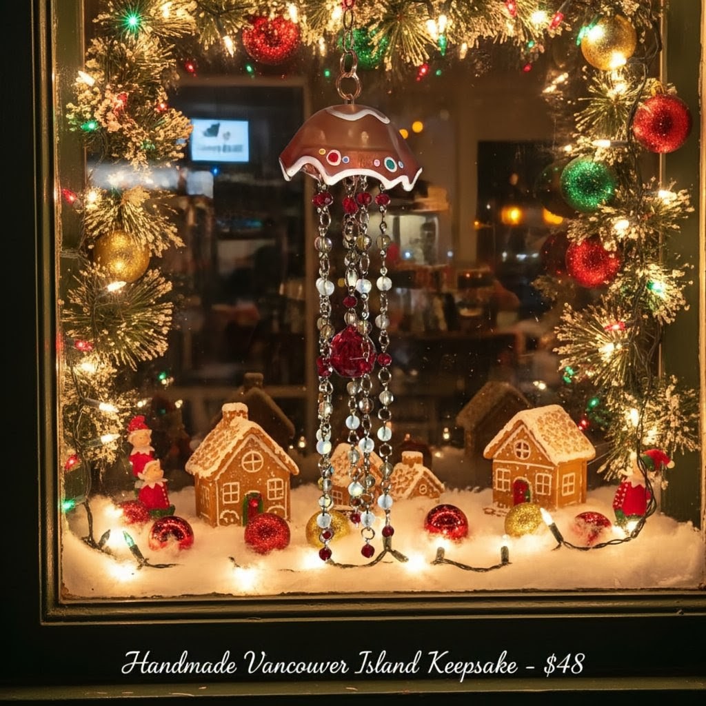 Aura Flow Gingerbread Bell - Ornament - Sun Catcher