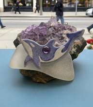 Load image into Gallery viewer, The Resilience - Orca - Sea Glass - Amethyst - Ornament