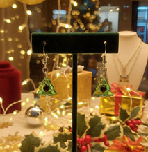 Load image into Gallery viewer, Garnet Courage Christmas Drops - Earrings