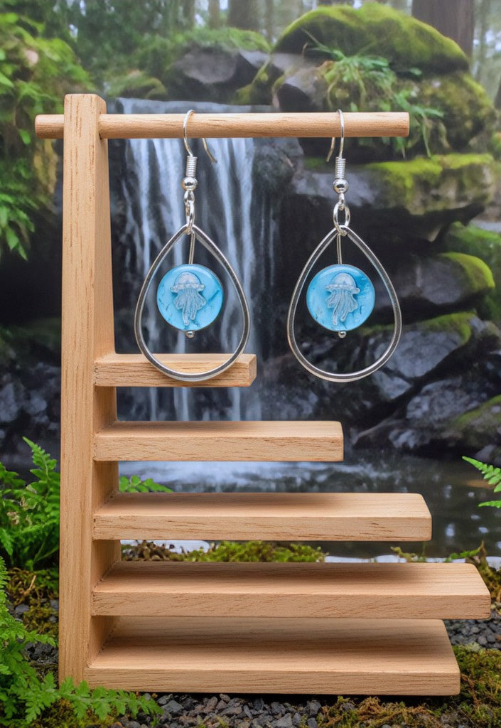 Salish Sea Drops-  Jellyfish - Earrings