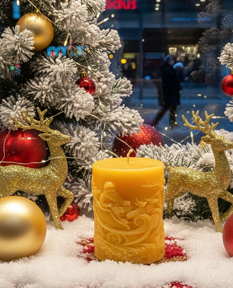 Santa Reindeer Ride - Candle