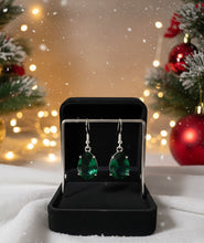 Load image into Gallery viewer, The Noel Emeralds ( simulated)  - Earrings