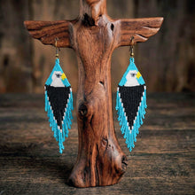 Load image into Gallery viewer, Sky Guardian Beaded Drops - Eagle - Earrings