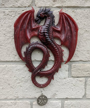 Load image into Gallery viewer, The Sentinel of the North - Crimson Dragon - Viking Compass