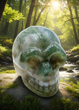Load image into Gallery viewer, The Earth Spirit Mini Skull -Moss Agate