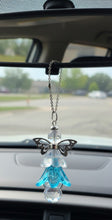 Load image into Gallery viewer, Blue Flower Angel - rear view mirror - Suncatcher