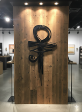 Load image into Gallery viewer, The Celestial Guard - Eye of RA inside Ankh - Metal Wall Art