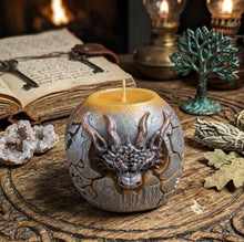Load image into Gallery viewer, The Stone-Hearted -  Dragon - Candle - Raven Stonee