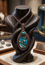 Load image into Gallery viewer, The Echo of the Azure Tide - Turquoise Oyster -  Necklace