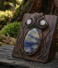 Load image into Gallery viewer, Unleashed Truth- Copper wrapped, Sodalite &amp; moonstone, Pendant