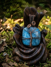 Load image into Gallery viewer, The Whisper of the Oracle- Copper wrapped, Tree of life, Apatite, Pendant