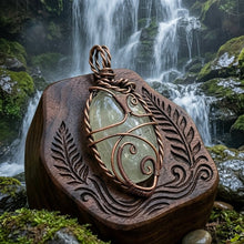 Load image into Gallery viewer, Intuition's Embrace - Copper wrapped - Prehnite - Pendant