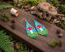 Load image into Gallery viewer, Earth’s Hidden Whisper -Beaded - Mushroom, Earrings