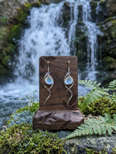 Load image into Gallery viewer, Blue Jellyfish Coastal - Spiral Earrings