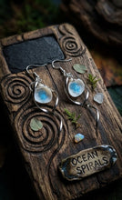 Load image into Gallery viewer, Blue Jellyfish Coastal - Spiral Earrings