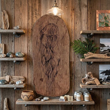 Load image into Gallery viewer, Wood burning -Jellyfish on Driftwood.