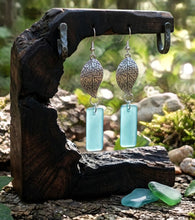 Load image into Gallery viewer, Forest Meets Shore  - Sea glass  - Earrings