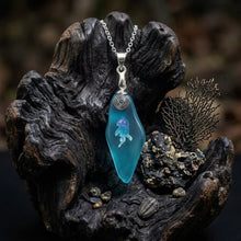 Load image into Gallery viewer, The Luminescence of the Deep - Sea Glass - Jellyfish - Necklace