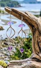 Load image into Gallery viewer, The Tides of Tranquility - Jellyfish - Earrings -Amethyst