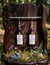 Load image into Gallery viewer, Tranquil Current Dangles - Jellyfish - Earrings - Amethyst