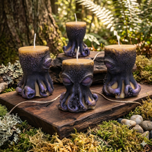 Load image into Gallery viewer, Shadow &amp; Violet - Octopus - Candle - Raven Stone