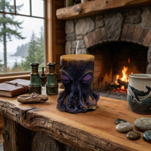 Load image into Gallery viewer, Shadow &amp; Violet - Octopus - Candle - Raven Stone