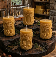 Load image into Gallery viewer, The Woodland Echo - Candle - Squirrel - Owl - Mushroom - Tree of life - Raven Stone