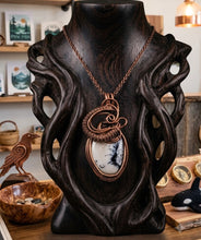 Load image into Gallery viewer, Whispering Woods - Copper wrapped -Dendrite opal - Necklace