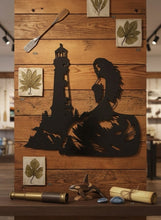 Load image into Gallery viewer, The Siren's Light - Mermaid - Lighthouse - Steel Art