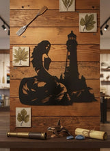 Load image into Gallery viewer, The Siren's Light - Mermaid - Lighthouse - Steel Art