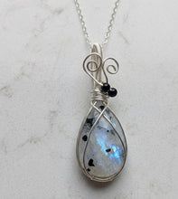 Load image into Gallery viewer, Echo of the Moon - Necklace - Moonstone &amp; Tourmaline