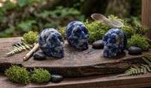 Load image into Gallery viewer, Whispering Indigo Skull - Mini Skull- Sodalite