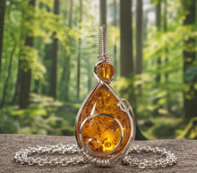 Load image into Gallery viewer, A Whisper Of Ancient Light - Amber - Necklace