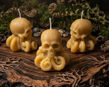 Load image into Gallery viewer, Mysteries of the Deep - Octopus - Skull - Candle - Raven Stone