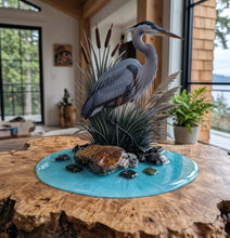 Load image into Gallery viewer, The Wisdom of the Water’s Edge - Heron- Metal Art