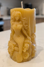 Load image into Gallery viewer, The Siren of Rebirth - Mermaid - Skull - Candle - Raven Stone