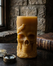Load image into Gallery viewer, Echoes of the Veil - Candle - Raven - Skull - Raven Stone