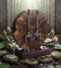 Load image into Gallery viewer, Amethyst Awakening - Lotus - Earrings
