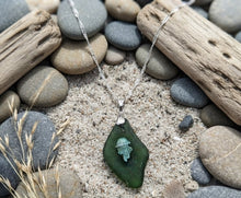 Load image into Gallery viewer, The Tidal Whisper - Sea glass - Jellyfish - Necklace