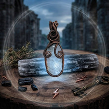 Load image into Gallery viewer, Frozen Storm Pendant - Copper wrapped, Black Rutilated Quartz, Pendant