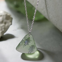 Load image into Gallery viewer, Echoing Currents - Sea Glass - Jellyfish - Necklace