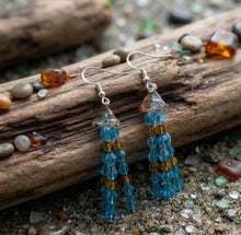 Load image into Gallery viewer, Ocean's Resilience - Jellyfish - Earrings -Amber