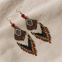 Load image into Gallery viewer, Fire Agate Cascade - Beaded - Earrings